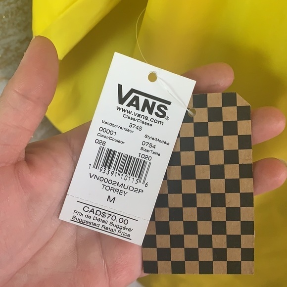 Vans Yellow Torrey Sulphur Coaches menโs Jacket size M - Picture 12 of 15